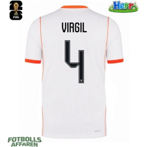 Nederländerna Virgil van Dijk #4 Bortatröja VM 2026 Kortärmad